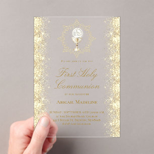 First Holy Communion Acrylic Invitations
