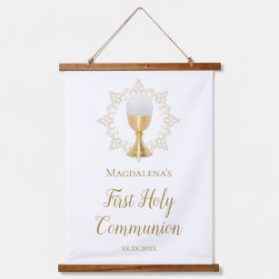 First Holy Communion Banner Hanging Tapestry