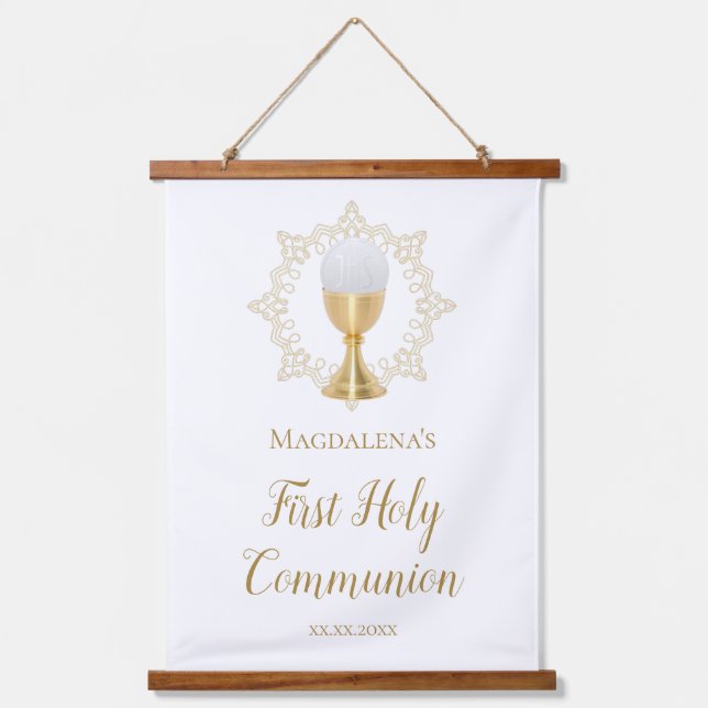 First Holy Communion Banner Hanging Tapestry (Front)