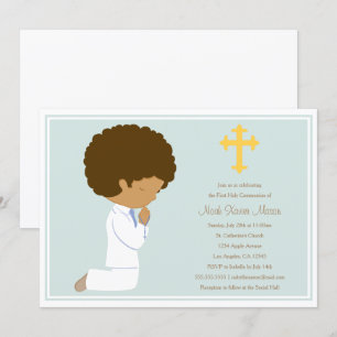 First Holy Communion - Blue   Invitation