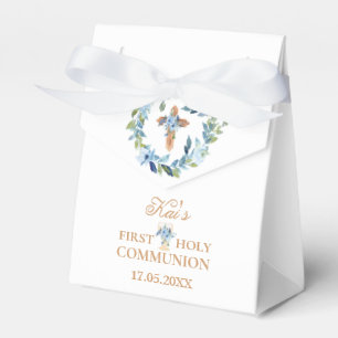 First Holy Communion Boho Garland Favor Box Boy