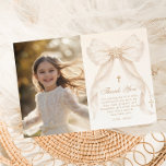 First Holy Communion Bow Photo Thank you Card<br><div class="desc">First Holy Communion Bow Photo Thank you Card
Matching items available.</div>