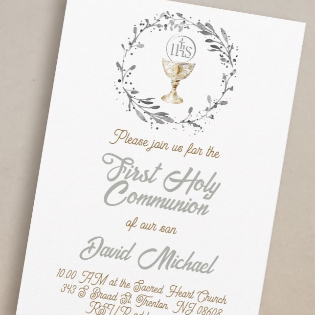 First Holy Communion boy Invitation (Creator Uploaded)