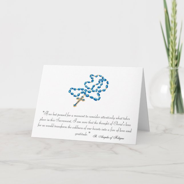 First Holy Communion Card-St. Angela of Foligno Card (Front)