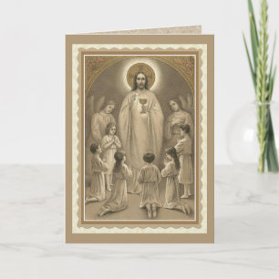 First Holy Communion Card w/prayer & verse