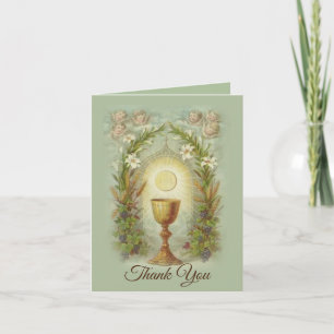 First Holy Communion Catholic Thank You Card