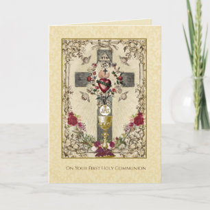 First Holy Communion Catholic Traditional Card