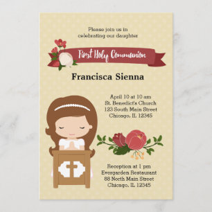 First Holy Communion * choose background colour Invitation