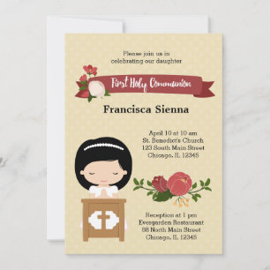 First Holy Communion * choose background colour Invitation