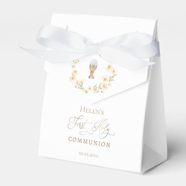 First Holy Communion daisies favour box (Front Side)