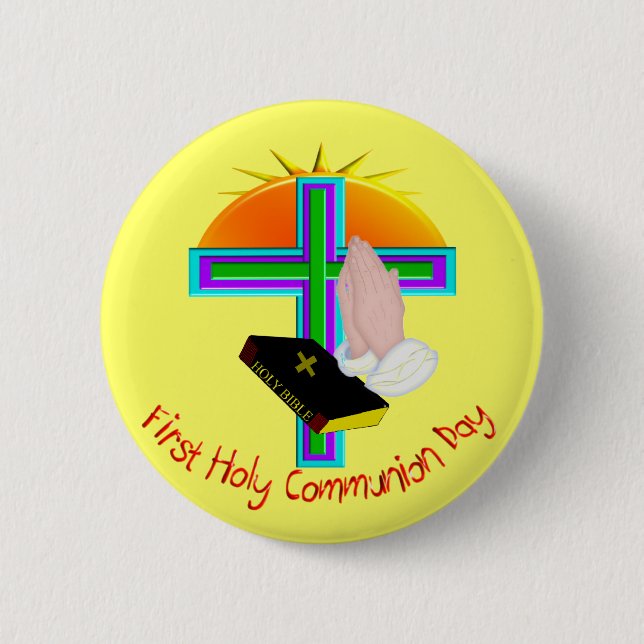 First Holy Communion Day Gifts 2 Inch Round Button (Front)