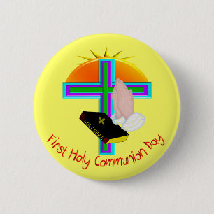 First Holy Communion Day Gifts 2 Inch Round Button