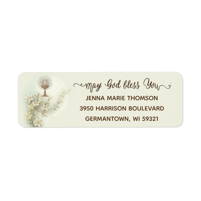 First Holy Communion  Eucharist Traditional (Front)