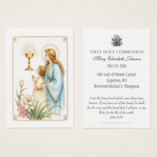 First Holy Communion Eucharistic Devotion (Devant & derrière)