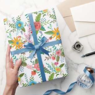 First Holy Communion Floral   Wrapping Paper