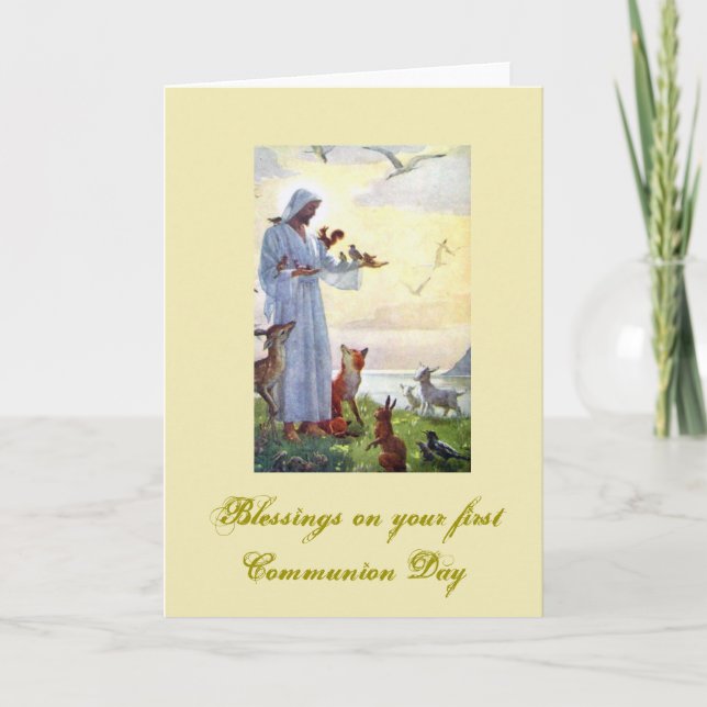 First Holy Communion - for Congratulations - Card (Front)