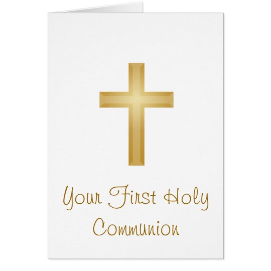 First Holy Communion/Gold Cross Card