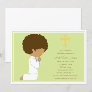 First Holy Communion - Green Invitation