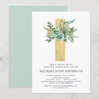 First Holy Communion Greenery Sage Eucalyptus Invi