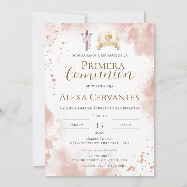 First Holy Communion Invitation (Front)