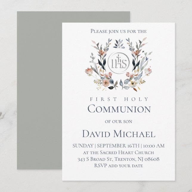 First Holy Communion  Invitation (Front/Back)