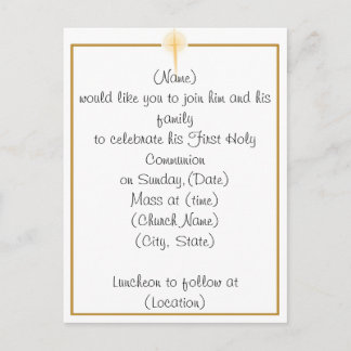 First Holy Communion Invitation