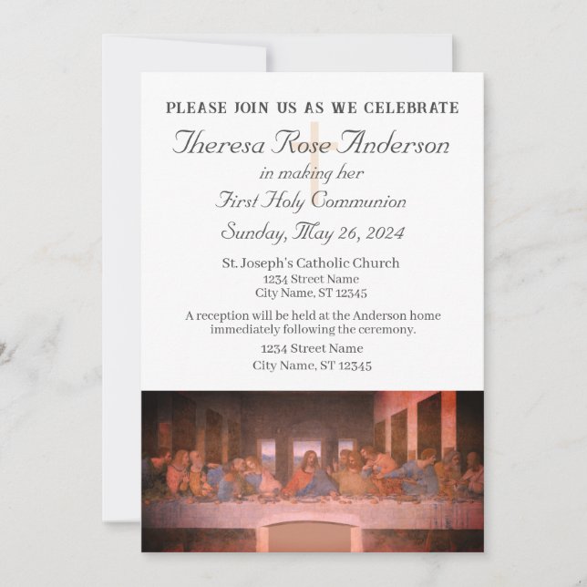 First Holy Communion Invitation (Front)