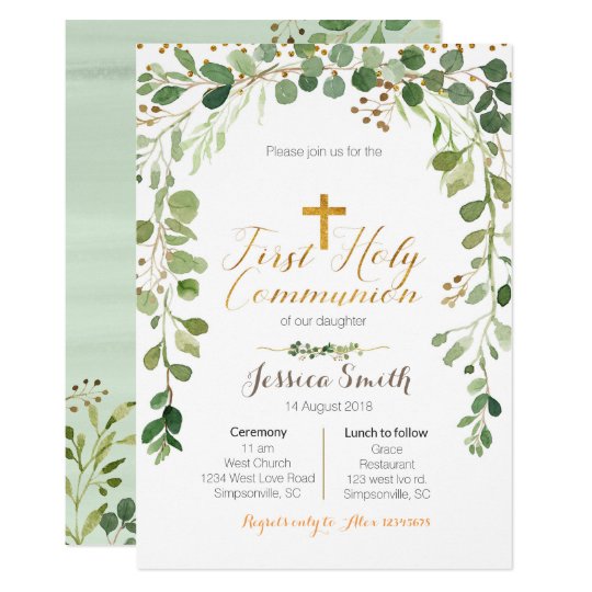 First Holy Communion Invitation Boy | Zazzle.ca