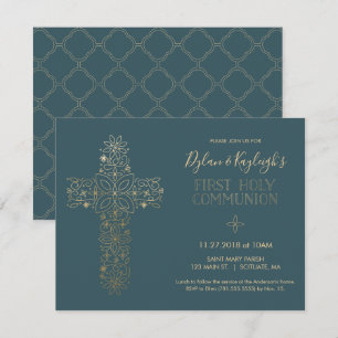 First Holy Communion Invitation, Boy and/or Girl Invitation