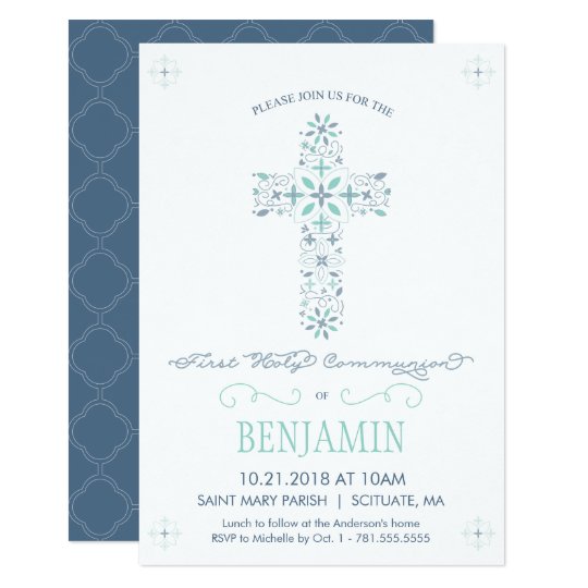First Holy Communion Invitation - Boy Invite