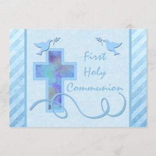 First Holy Communion Invitation for a Boy