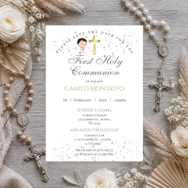 First Holy Communion Invitation for Boy (Creator Uploaded)