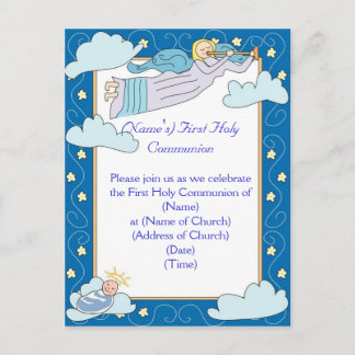 First Holy Communion Invitation Postcard