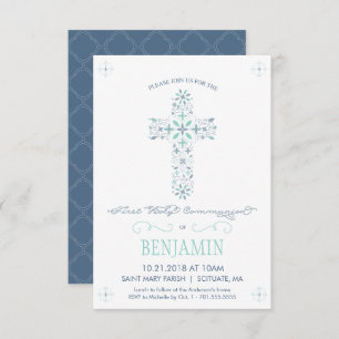 First Holy Communion Invitation, Small, Boy Invite