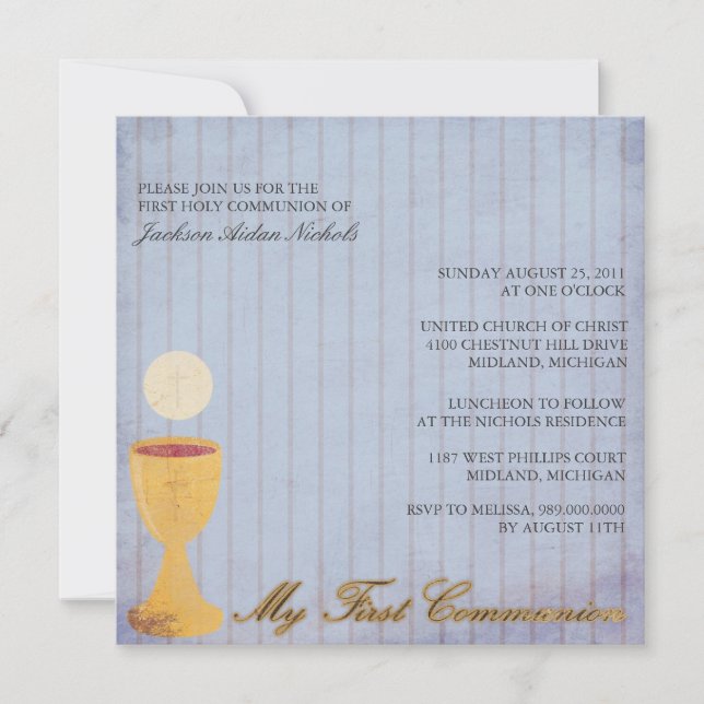 First Holy Communion Invitations (Front)