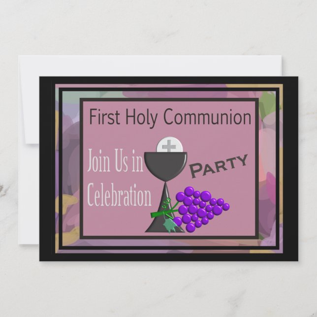 First Holy Communion Invitations Chalice Host (Front)