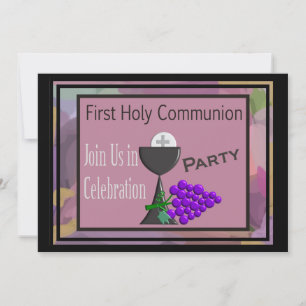First Holy Communion Invitations Chalice Host