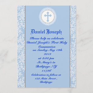 First Holy Communion Invitations For boys