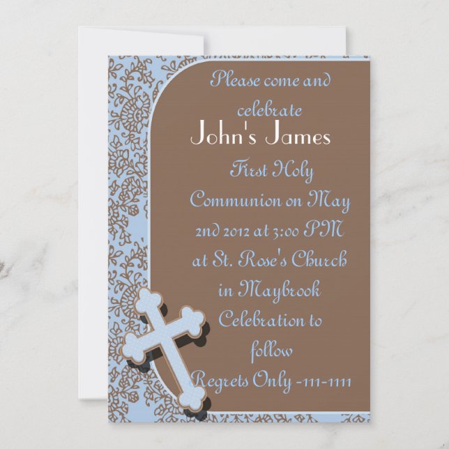 First Holy Communion Invitations Template (Front)