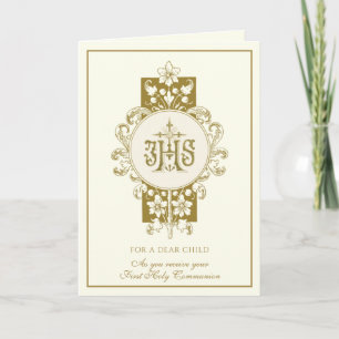 First Holy Communion Jesus Eucharist Card