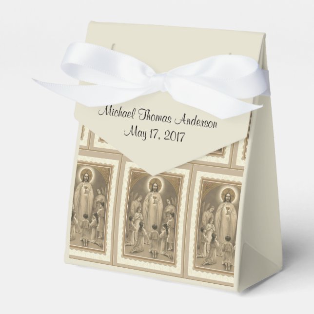 First Holy Communion Jesus Eucharist Traditional Favor Box (Front Side)