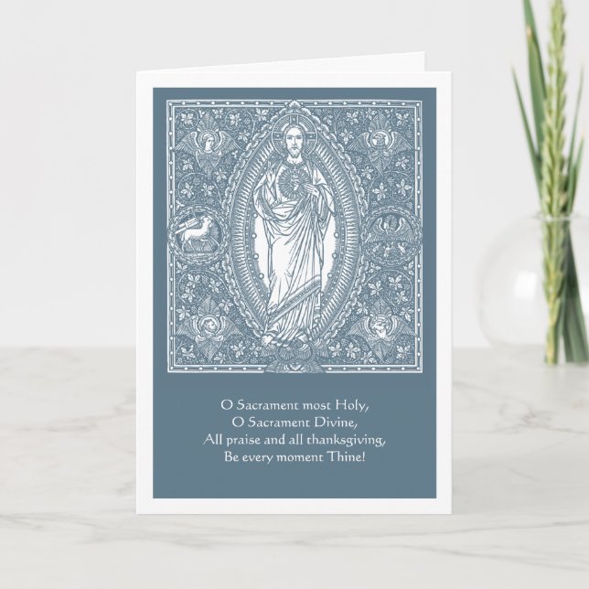 First Holy Communion Jesus Scripture  Note Card (Front)
