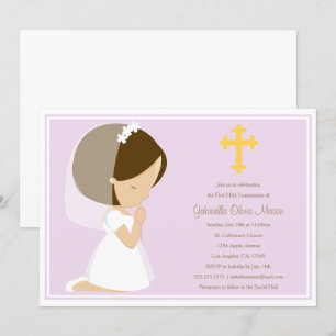 First Holy Communion - Lavender Invitation