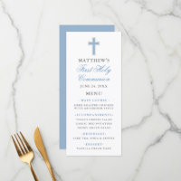 First Holy Communion Light Blue and Silver