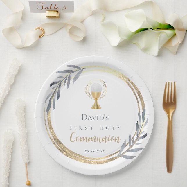 First Holy Communion Paper Plate (Wedding)