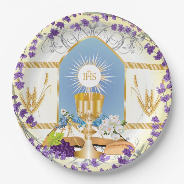 First Holy Communion  Paper Plate (Front)