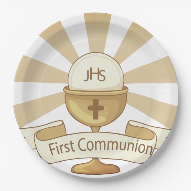 First Holy Communion    Paper Plate (Front)
