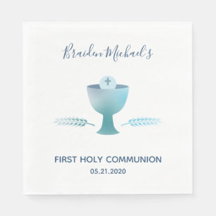 First Holy Communion Party - Dinner Napkin, Custom Napkin