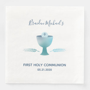 First Holy Communion Party - Dinner Napkin, Custom Napkin