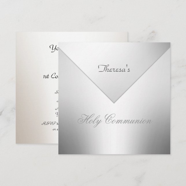 First Holy Communion Party Invitation (Front/Back)